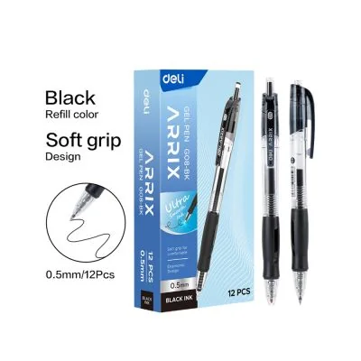 Pulpen Gel Hitam 0.5mm